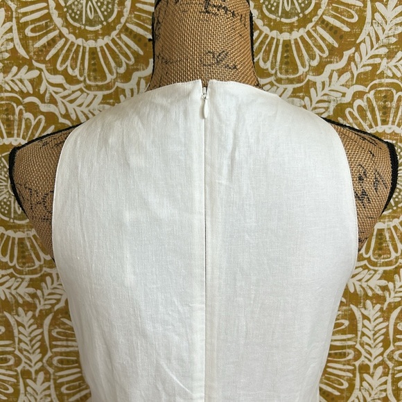 NWT Banana Republic Linen Blend Crossover Neck Sleeveless Midi Dress $160 Sz 6P - Picture 6 of 12